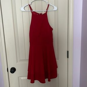 Alter’d State red A-line dress size medium with lace back